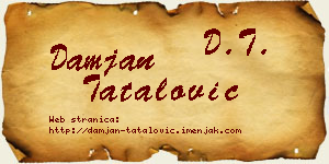 Damjan Tatalović vizit kartica